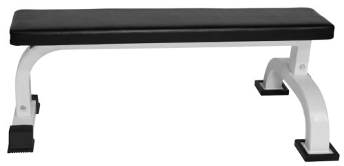 Deluxe Flachbank / Hantelbank weiß ca. 110cm lang / 66cm breit / 41cm hoch BCA-01 - 3