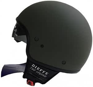 DIEFFE Casco con Visiera a Scomparsa L Verde Opaco : Amazon.it: Sport e  tempo libero