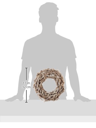 RAYHER 65013000 Weidenkranz, weiß gewischt, 30 cm Durchmesser, Höhe 8 cm - 2