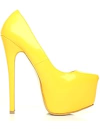 chaussure jaune talon