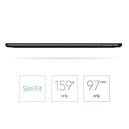 iPad Pro 9.7 Hülle, ESR® Durchscheinend Hintere Abdeckung (Silikon Rahmen + Hart PC Zurück) mit Kühlloch Schutzhülle für iPad Pro 9.7 (Schwarz) - 7