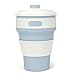 Produktbild Itian Faltbarer Silikon Kaffeetasse,Auslaufsicher Kaffeebecher Tragbar Für Outdoor/Reisen/Wandern/Camping(Hellblau)