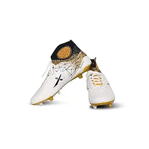 Vector X Fantastic Football Shoes for Mens (Pearl White-Black)