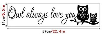 ufengke „Owl Always Love You“ Niedliche Eule Wandsticker, Kinderzimmer Babyzimmer Entfernbare Wandtattoos Wandbilder - 3