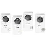 Pack de 4 adaptadores CPL D-Link DHP-P601 AV * 2 Conjunto de 4 1,000 Mbps Powerline Blanca