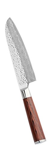 Wakoli Damastmesser (Santokumesser) japanischer Damaststahl VG-10, mit Holzverpackung, Wakoli Deluxe Serie - 4