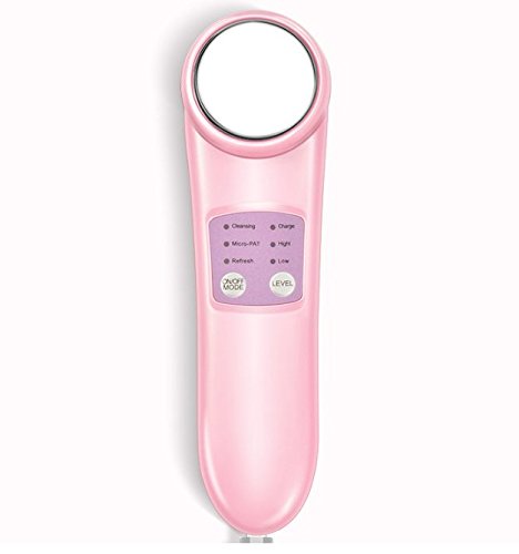 WiCareYo Máquina de rejuvenecimiento facial con función de importación y exportación para la limpieza facial Rejuvenecimiento de los masajes Reafirmante Cuidado antiarrugas Apriete antienvejecimiento-Rosa