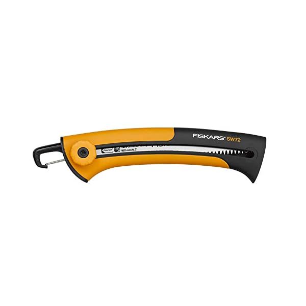 Fiskars Handsäge für frisches Holz, Grobzahnung, Einziehbar, Rostfreies Stahl-Sägeblatt, Schwarz/Orange, Xtract, SW7 – Bild 3