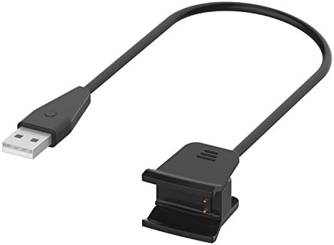 USB Charging Cable, Ruiooy 55cm Replacement USB Charge Charger with Reset Function for Fitbit Alta HR Smart Fitness Wristband Bracelet 【black】