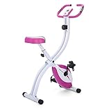 ultrasport f-bike 150 estatica mano bicicleta fitness con consola y sensores de pulso en manillar plegable sin respaldo unisex rosa imagen 6_3