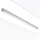 regale leuchten messing 3000 Kelvin warmweiß | Angenehme Lichtfarbe für den Unterbau in Küchenschränken, Unterschränken und Oberschränken, Küchenlampe mit integriertem Schalter und Netzteil.