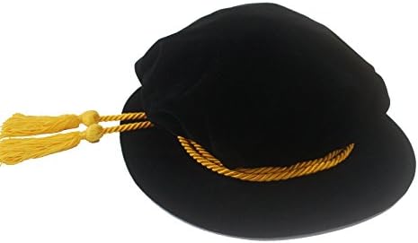 Leishungao Tudor Bonnet With Gold Tassel beefeater Style,Black M