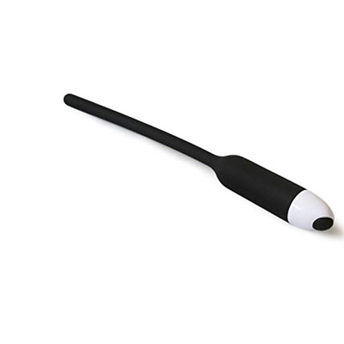 Preisvergleich Produktbild WCS Männliches vibrierendes Silikon-Urethra, Das Pferdeaugen-Anregung-Masturbations-St... Geschlechts-Spielzeug blockiert (Color : Black)