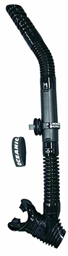 OceanicPocket Snorkel for Scuba Diving and Snorkeling - Black/Black