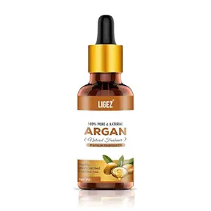 Ligez Best Organic Pure Argan Oil, (For Hair, Skin & Anti-Ageing Face Care) (15ml)