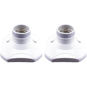 Zhuhaitf 2 PCS Replacement of High Temperature Ceramic Flame Retardant Plastic Base Reptile Box Amphibians Small Animals Houses Cave Uvb E27 Bulb HolderReptil Licht