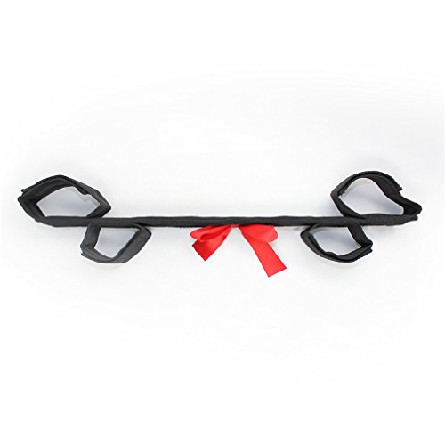 Wiftly Damen und Herren Bondage-Set Handschellen + Fußfesseln Mit roten Schleife Für Bondage SM Nylon Adult Sex-Spielzeug Fesseln Erwachsene-Bandage - 7