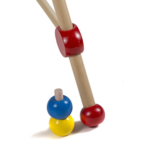 Bieco 23000014 – Baby Holz Spieltrapez höhenverstellbar ca. 64 x 55 cm, rot - 2