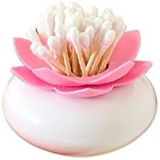 Driverder Creative Lotus Holder Toothpick Box Cotton Bud Bud Storage Box (Pink)