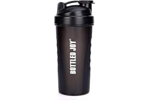 VENNERLI Protein Shaker Bottle 600ml Shaker Cup with Mixer Ball BPA Free Plastic Leakproof Sports Water Bottle for Fitness Sports and Travel (800Black)