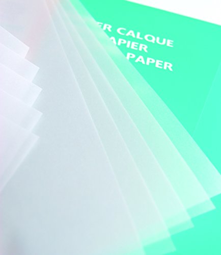 Clairefontaine 93953C Mappe, 10 Blatt, Transparentpapier, Din A1, 59 x 84 cm, 90 g, transparent