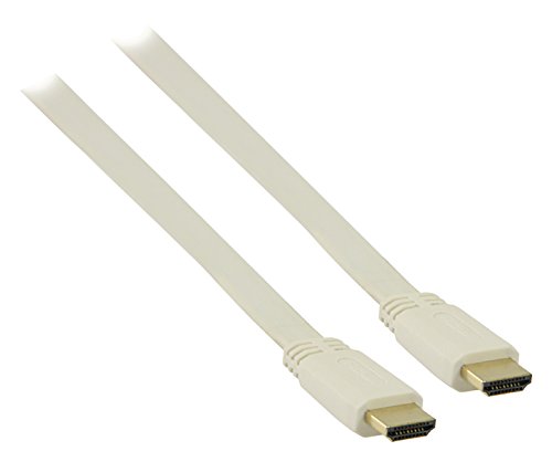 Valueline VGVP34100W50 High-Speed-HDMI-Flachkabel mit Ethernet (Stecker auf Stecker, 5m) weiß - 3