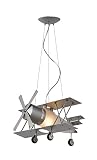 Compatible LED Interfan Biplane - Lámpara, diseño avión, color plata