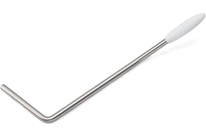 Musiclily Ultra 5mm Push-in Leva Tremolo Arm in Acciaio Inossidabile per Ponte Tremolo Corea Wilkinson, Colore Originale con Punta Bianca