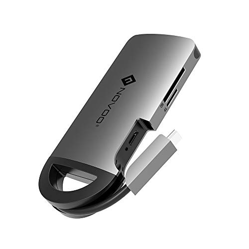 NOVOO USB C Hub 8 Port Aluminium Magnet USB C Adapter mit HDMI 4K, 3 USB 3.0, Gigabit Ethernet 1000Mbps, Type C Power Delivery, SD/TF Ports für Laptop MacBook Pro Samsung Galaxy S8 Huawei Typ-C Geräte NOVOO USB C Hub 8 Port Aluminium Magnet USB C Adapter mit HDMI 4K, 3 USB 3.0, Gigabit Ethernet 1000Mbps, Type C Power Delivery, SD/TF Ports für Laptop MacBook Pro Samsung Galaxy S8 Huawei Typ-C Geräte