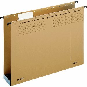 Preisvergleich Produktbild Leitz 15 x Hängesammler Alpha 60mm 320g / qm Karton naturbraun