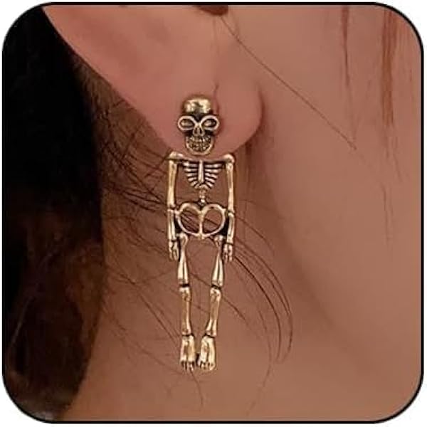 Skull oorbellen 14k goud | Gouden oorbellen dames | Young & Free Jewelry