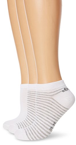 s.Oliver Socks Damen Women Fashion Sneaker 3p Füßlinge, Weiß (White 1), 39/42 (3erPack)