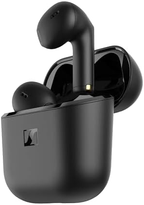 Sennheiser ACCENTUM Open Wireless Earbuds – Design Open Ear, Suono Dinamico e Bluetooth 5.3, Protezione dagli Spruzzi IPX4, Autonomia di 28 Ore, Custodia di Ricarica USB-C, Ideali per Musica, Nero
