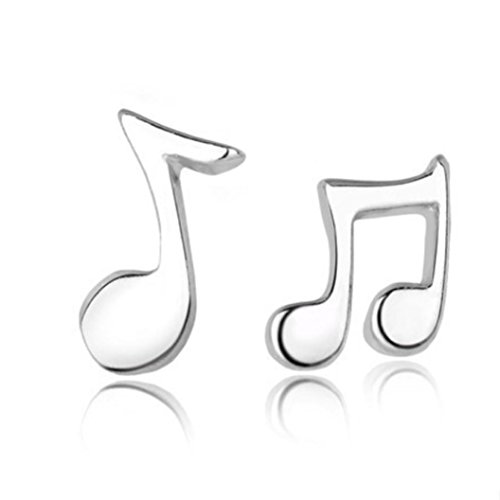 Preisvergleich Produktbild DDLBiz® Schöne Musical Note 925 Sterling Silber Ohrstecker