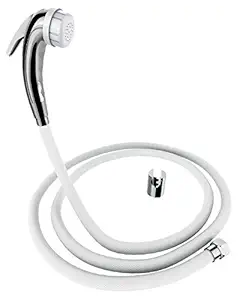 BIUT HF-5113 ABS Health Faucet with 1m Nylon Braided Tube, Silver, Chrome Finish