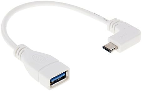 TechExpertUSB Type C OTG Data Cable 90° to USB 3.0 Female for All Devices with USB Type C Port
