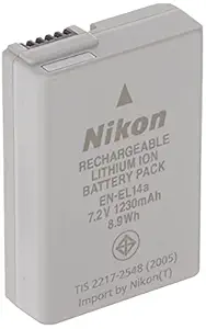 Nikon 27126 EN-EL 14A Rechargeable Li-Ion Battery (Black)