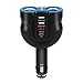 Price comparison product image Double Cigarette Lighter Adapter, VOASTEK 120W 12V-24V DC Socket Power Adapter and 4 Ports (1xPD +1xQC3.0 USB + 2xSmart USB Ports) USB C/PD Car Charger for Phones and Car Accessories