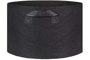 OUYITA Lot de 5 Sacs de Plantation avec anses en Tissu Non-tissé Noir/Gris 72x50cm 200L Noir