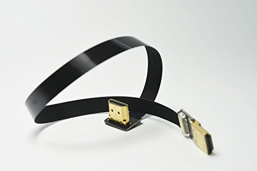 Neue schwarze FPV HDMI Kabel Standard-Schnittstelle zu Standard-Schnittstelle 90 Grad für RED BMCC FS7 C300 20CM - 7