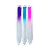 Material: vidrio Ben-gi 3pcs uñas de manicura Herramienta de Cristal de Vidrio de uñas Lima de uñas Polaco Herramienta de Color al Azar