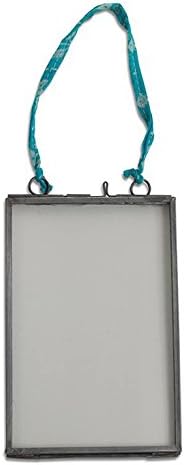 Nkuku Unisex Kiko Antique Zinc Portrait Photo Frame 5x7 - Matte Grey