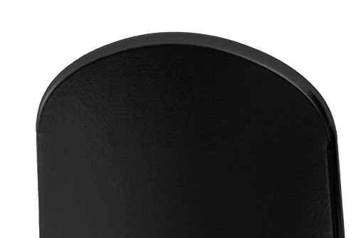 Stuhlhusse Stretch ABWASCHBAR Metallic in SCHWARZ imprägniert wasserabweisend Stretchhusse Premium abwischbar bügelfrei universell für gerade oder runde Stuhllehnen - 3