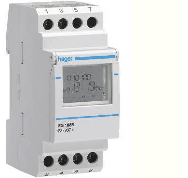 Hager - eg103b - Programmateur digital 1 voies s/Clé