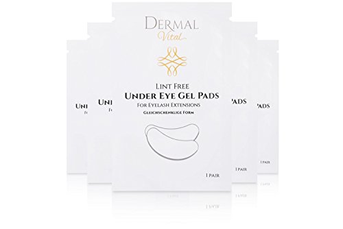 50 Paar Augengelpads Wimpernverlängerung, Augenpads Eye Gel Pads Eye Extensions, Lint Free, gleichschenklige Passform Dermal Vital®
