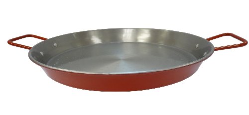 IMUSA USA CAR-52031T NonCoated Aluminized Paella Pan 15-Inch, Red