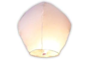 Partylandia Shop Lanterne pacchetto x10 volanti biodegradabili e non infiammabili (bianco) ...