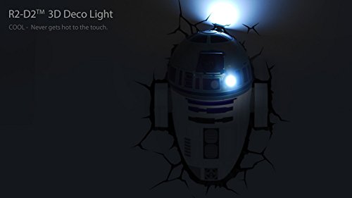 Star Wars R2-D2 3D Light FX LED Kinderlampe -Nachtlicht für kinder mit automatische Abschaltung und wandaufkleber - 5