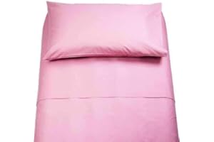 STORE SORRENTO Completo letto singolo Irge in cotone lenzuolo sopra,lenzuolo sotto,1 federa (Rosa)