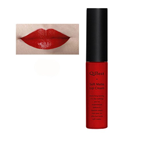 Ularma Lipgloss Soft Matte Flüssiger Lang anhaltender Wasserdicht Lippenstift, Rot/12